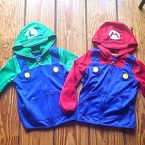 Jumping Bean Mario and Luigi sweatshirts size 4 kids